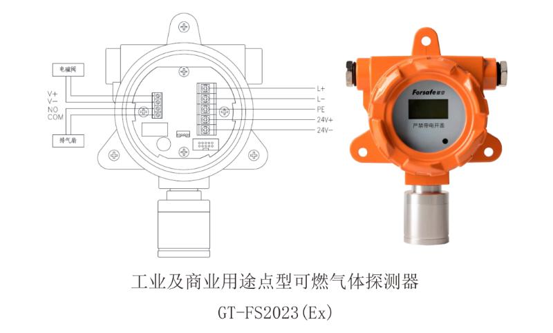 FS2023(Ex）工业及商业用途点型可燃气体江苏探测器接线图
